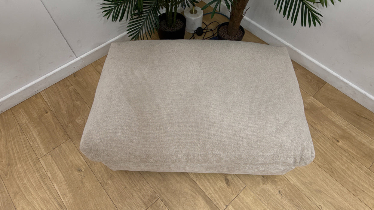 Sofology Haven Fabric Combi Footstool in Cosy Chenille Pebble