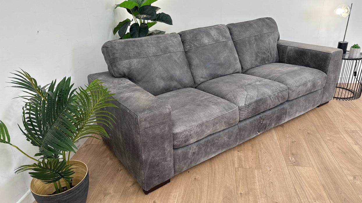 Julius Leather 3 Seater Sofa