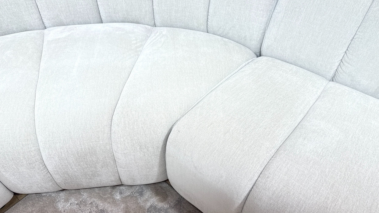 Sofology Waldorf Fabric 2 Corner 1.5 Chaise in Soft Chenille Linen Mix