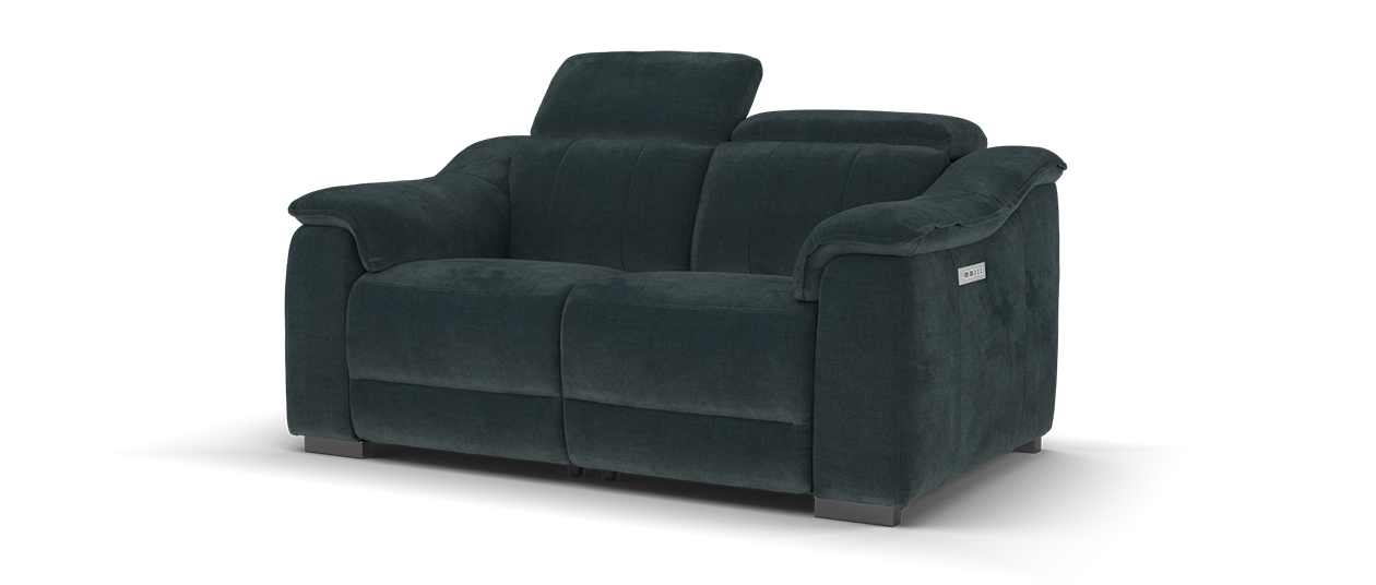 Sofology Carrera Fabric Recliner 2 Seater in Ink