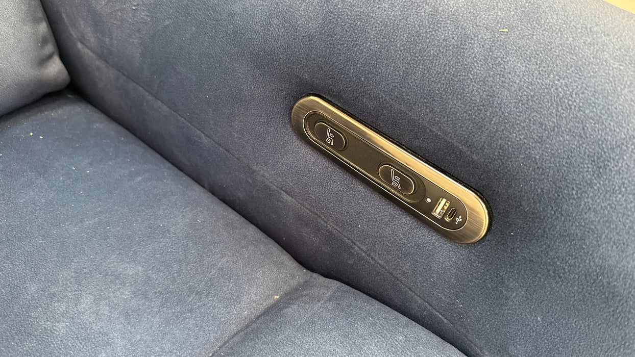 Sofology Renato Fabric 2.5 Seater Power Recliner in Lifestyle Flecked Navy