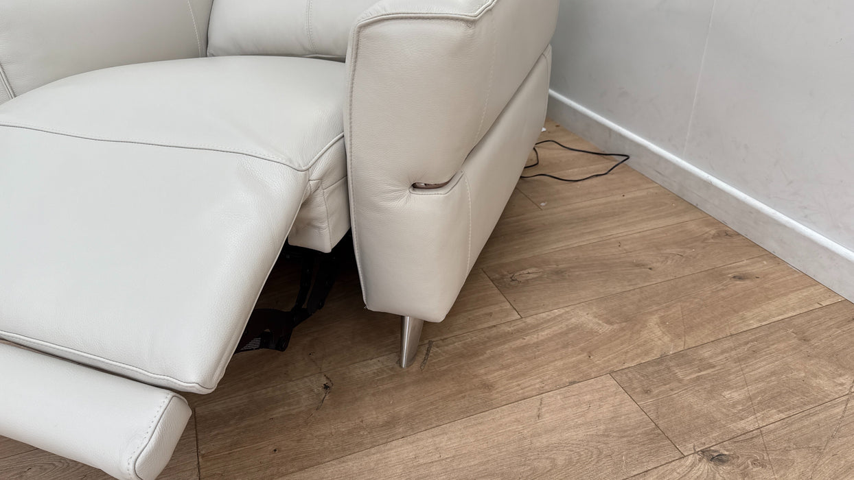 Sofology The Dakota Leather Recliner Chair in Trusty Soft Sheen Mist