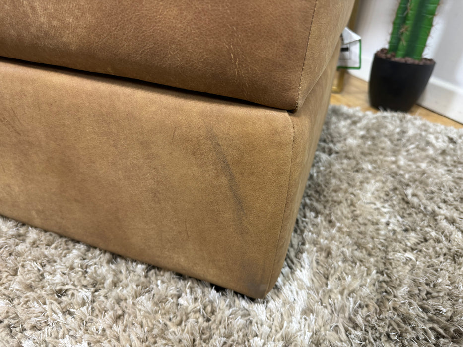 Downtown Storage Footstool - Character Tan Leather