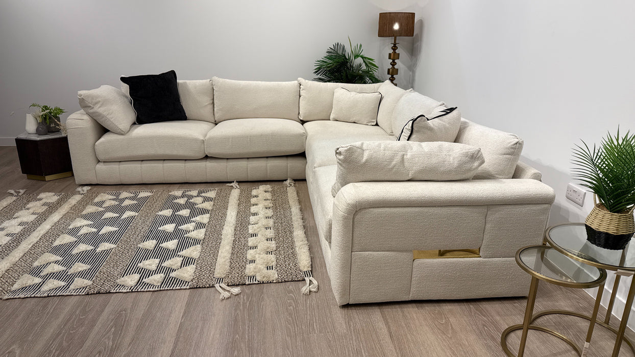 Sofology Westwood Fabric 3 Corner 3 in Soft Boucle Ecru Mix