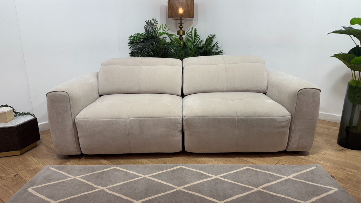 Sofology Riviera Fabric 3 Seater Motion Chaise in Relaxed Chenille Cotton
