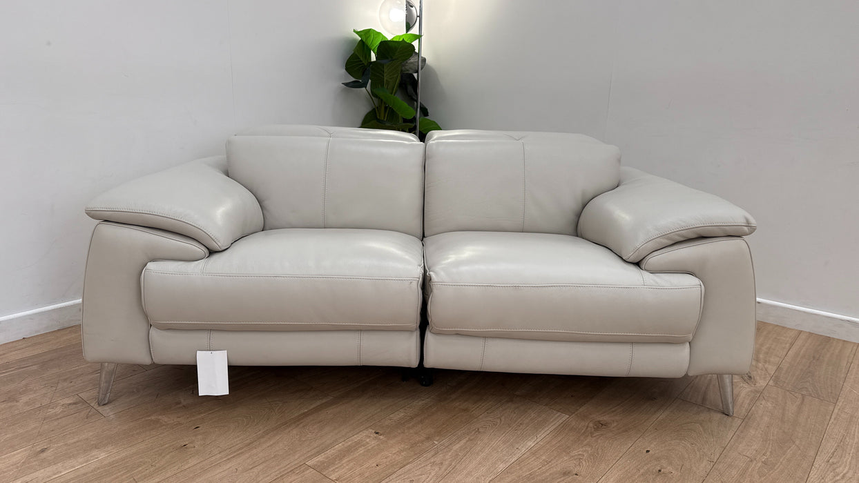 DFS Caldo 2 Seater Sofa Recliner In New Club Fossil