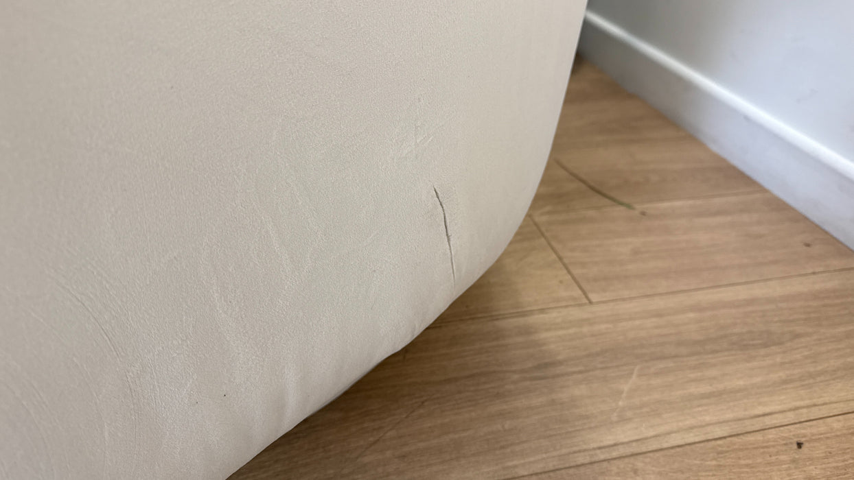 Sofology The Oscar Fabric Swivel Chair in Super Matt Velvet Ecru Mix