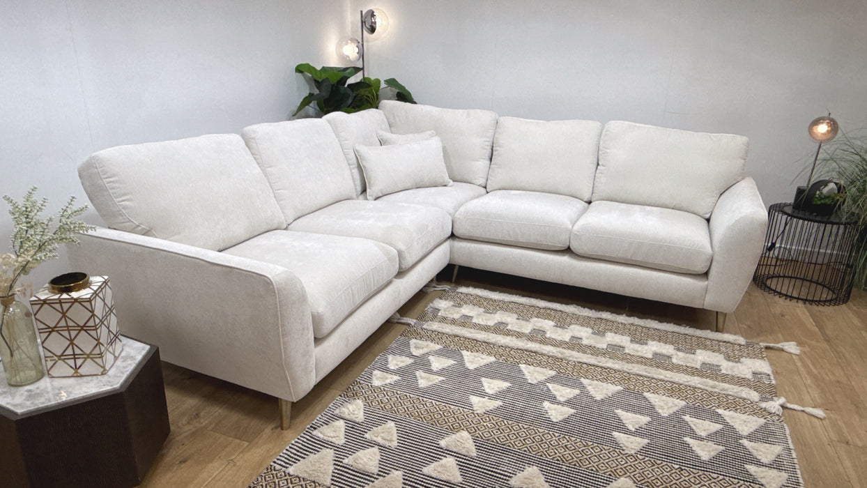Sofology Hackney Fabric 2 Corner 2 Sprung Seats in Lifestyle Plush Chenille Mist