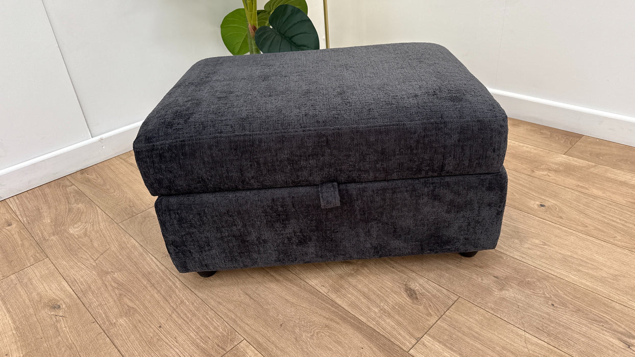 Sofology The Portobello Storage Footstool Foam in Teddy Chenille Black