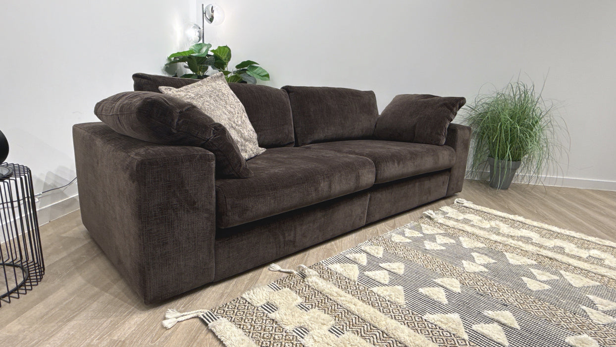 Sofology Harrington 4 Seater Split Fabric Sofa in Mulliner Mix Bourneville