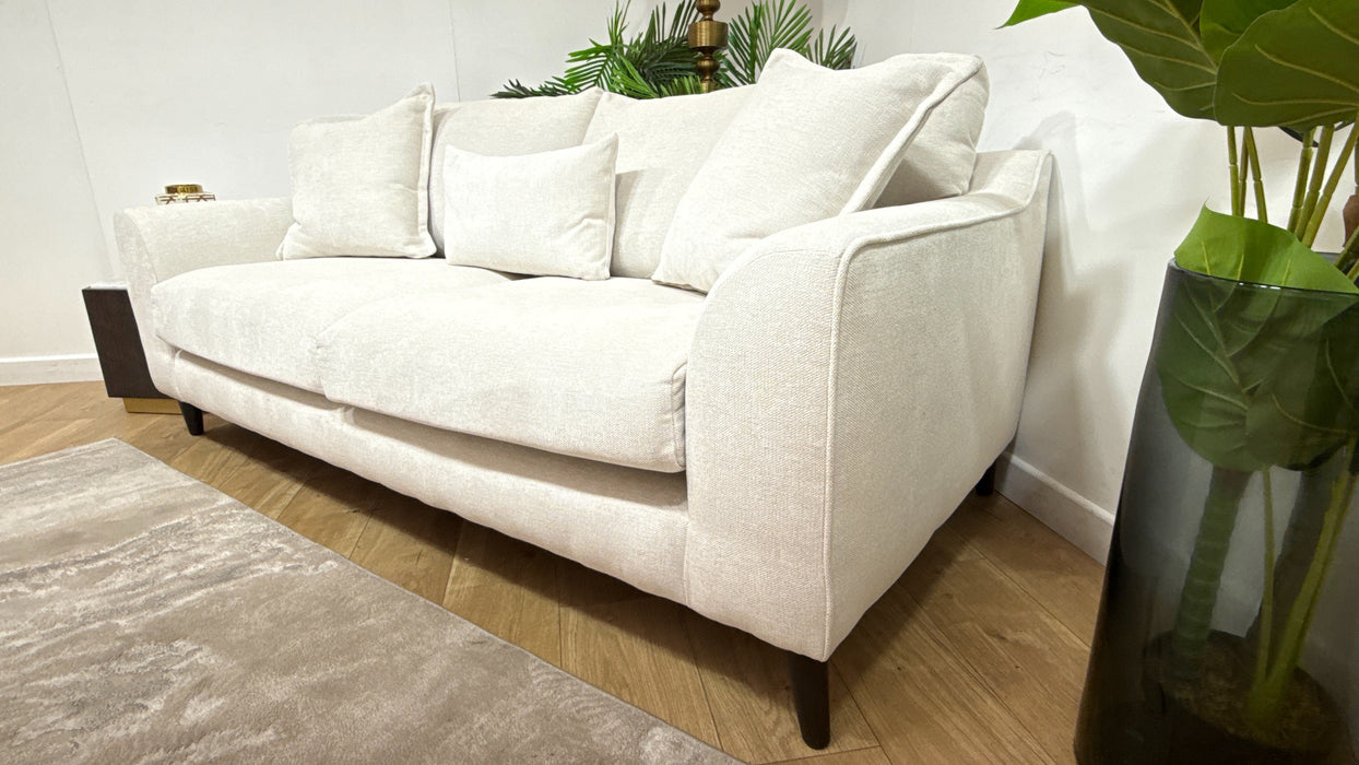 Sofology Mayfair Fabric 3 Seater Foam Seats in Linen Look Chenille Mist