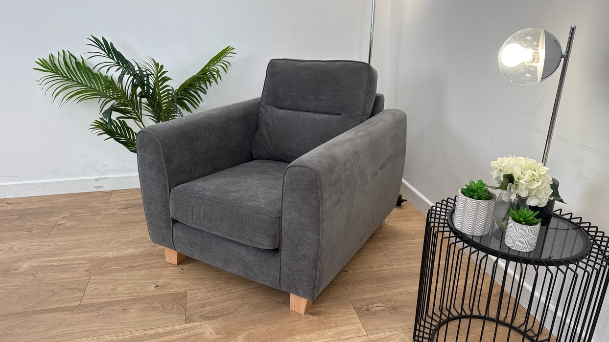 Orlby 1 Seater - Fabric Chair - Grey