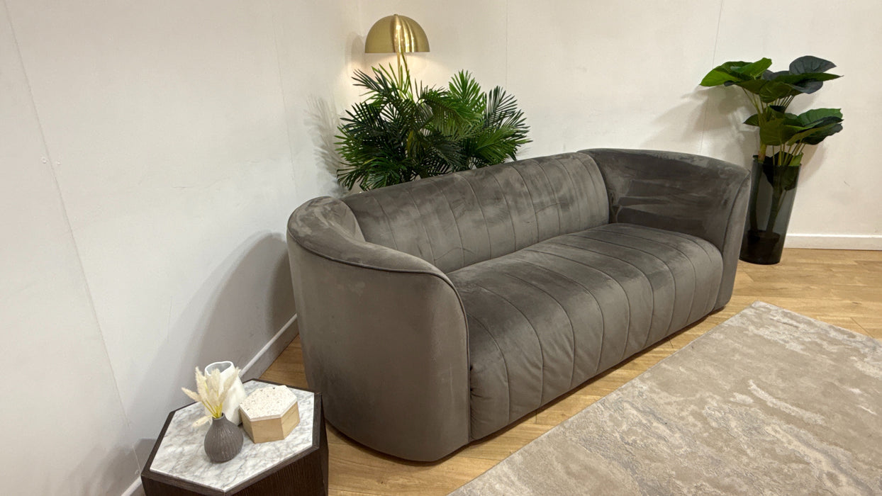 Sofology The Fitzrovia Fabric 3 Seater in  Matt Velvet Slate Mix Without Trim