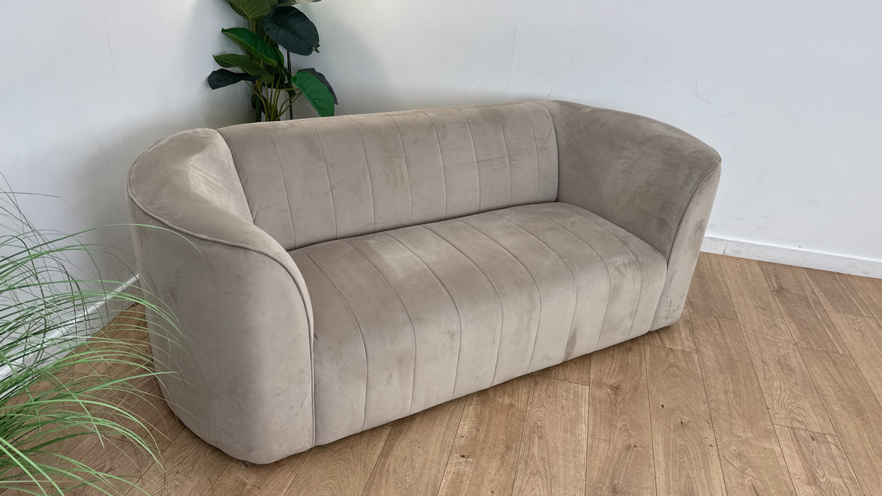 Sofology The Fitzrovia 2 Seater Fabric Sofa in Matt Velvet Stone Mix Without Trim