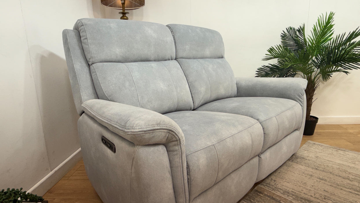 Sofology Bradie 2 Seater Power Recliner in Lifestyle Flecked Silver
