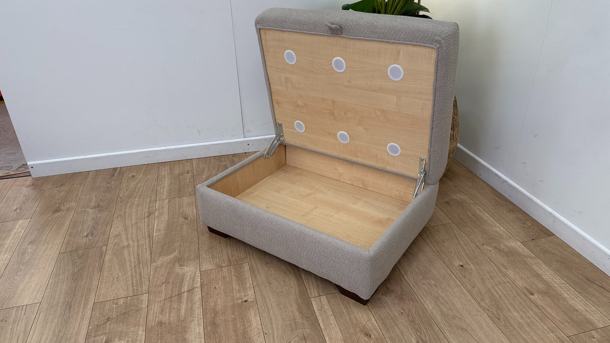 Sofology Tallulah Storage Footstool in Boucle All Over