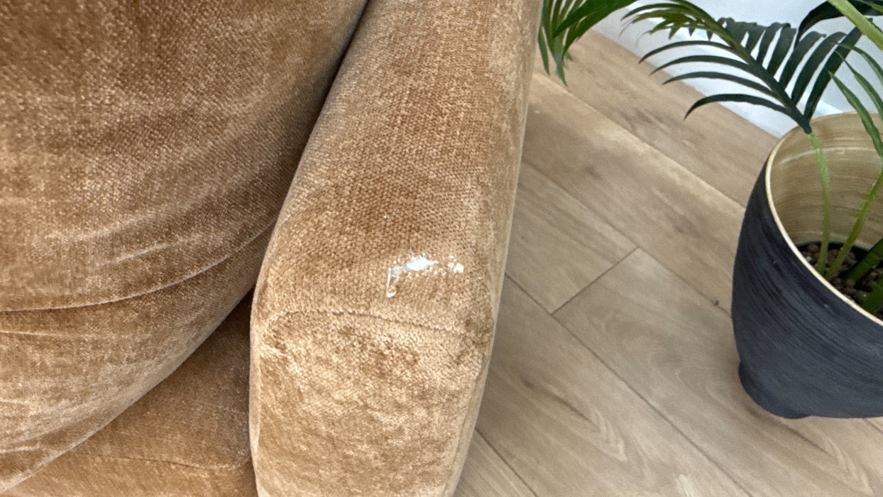 Sofology Tallulah Fabric 4 Seater Split in Soft Chenille Almond