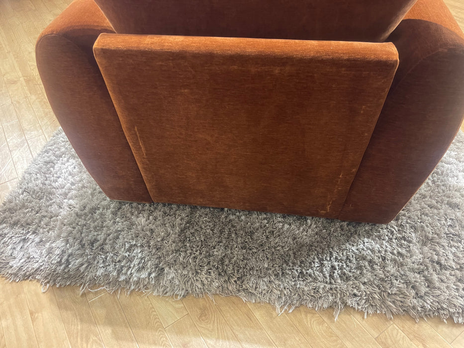 Hourglass Fabric Chair Velvet Rust (WA2)