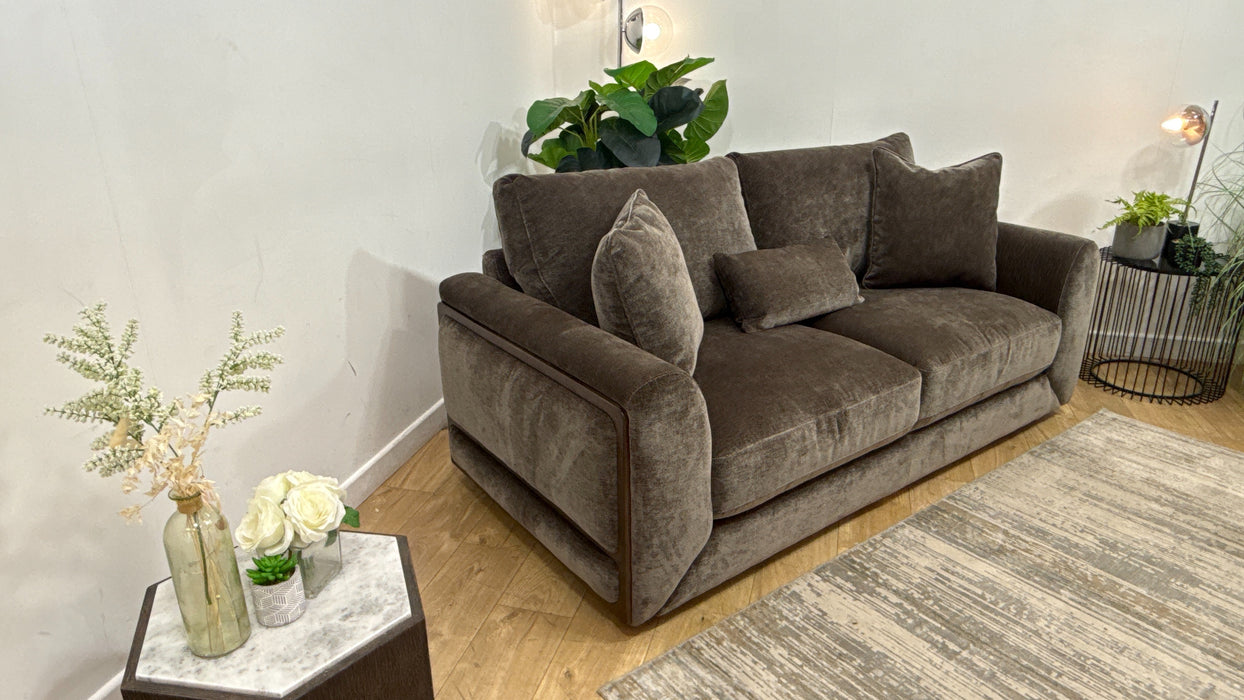 Sofology Rowen 2.5 Seater in  Luxury Deep-Pile Chenille Mole All Over