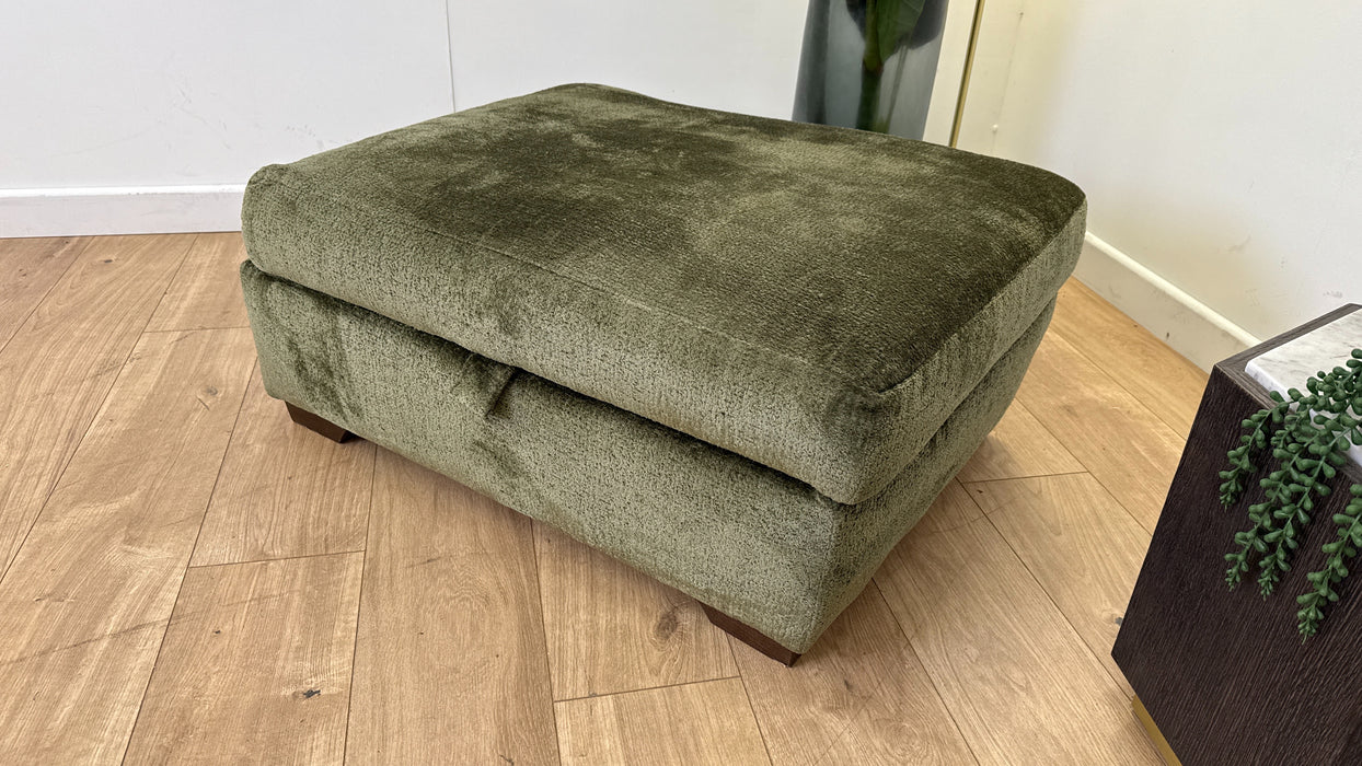 DFS Dunstable Storage Footstool in Green