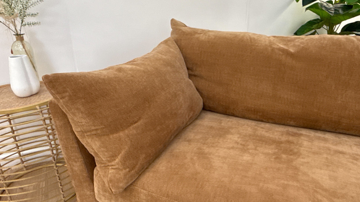 Sofology Tallulah Fabric 4 Seater Split in Soft Chenille Almond