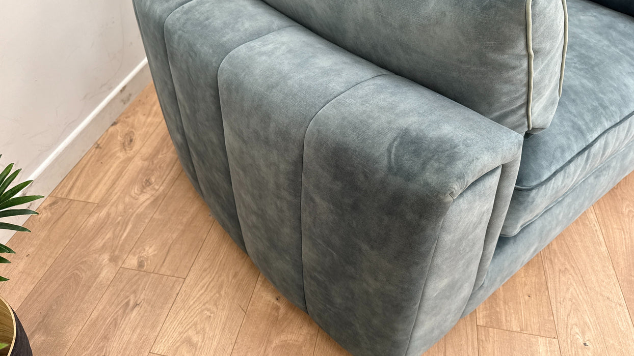 Emperor Fabric Loveseat - Lucerne Aqua