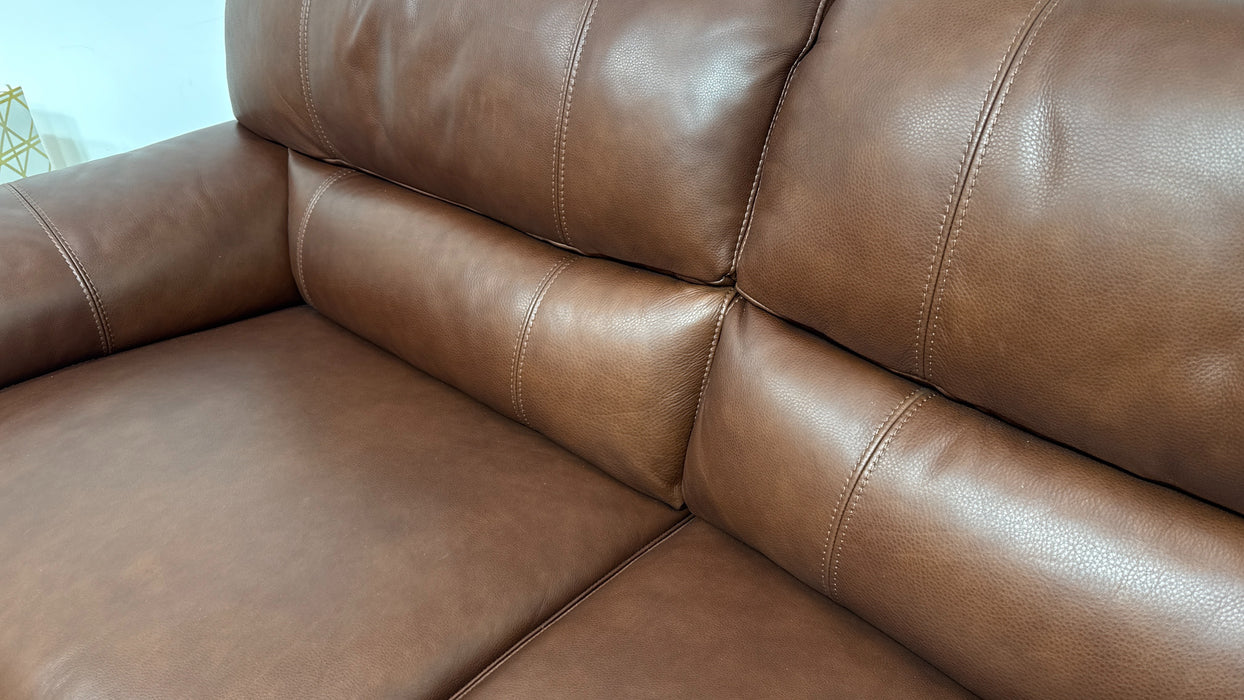 Sofology Santina Leather 2 Seater in Relaxed Soft Brown