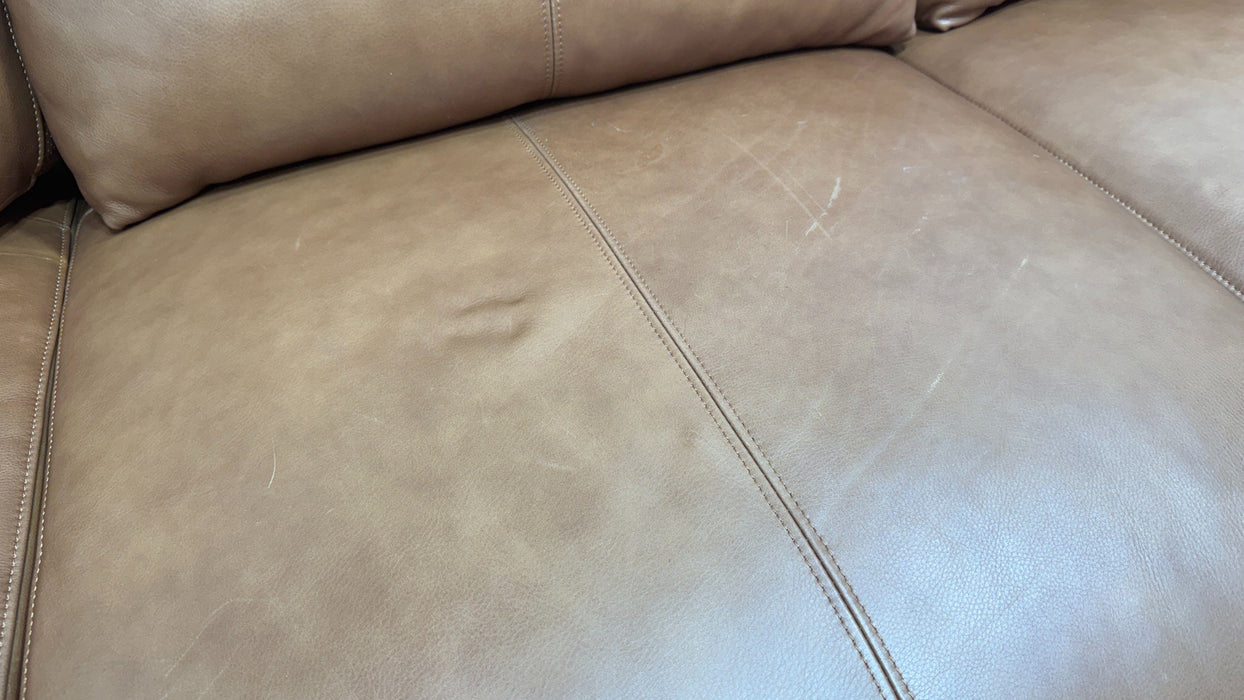 Sofology Adler Leather Asymmetric 4 Seater in Relaxed Soft Tan