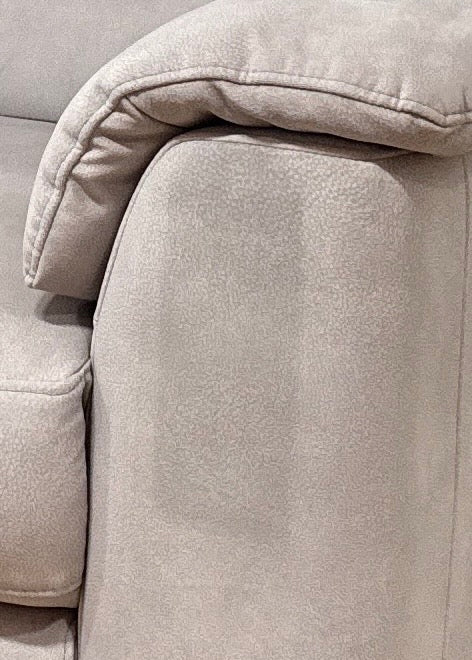 Sofology Illinois Fabric Chair Power Recliner/Headrest Heated Seat in Lifestyle Mottled Marble