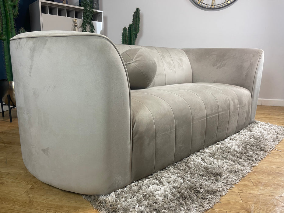 Fitzrovia 2 Seater Matt Velvet Stone Fabric (WA2)