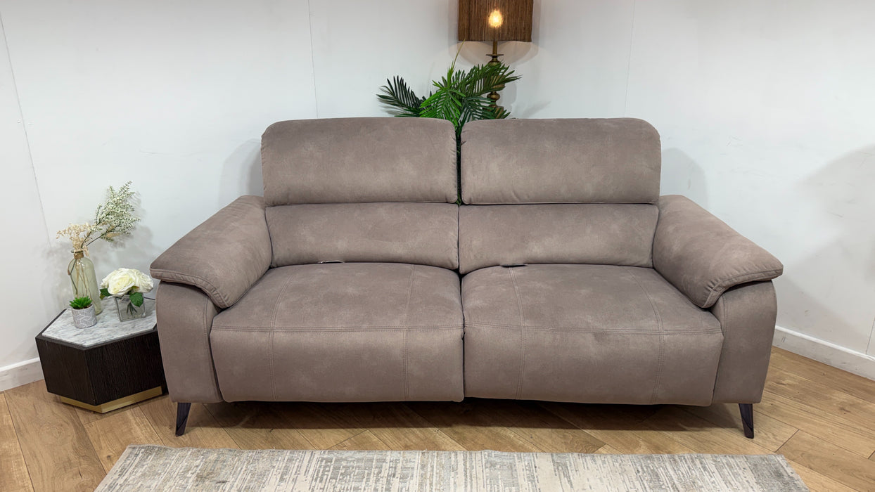 Sofology Bailey Fabric 2.5 Seater Power Recliner in Lifestyle Flecked Nutmeg