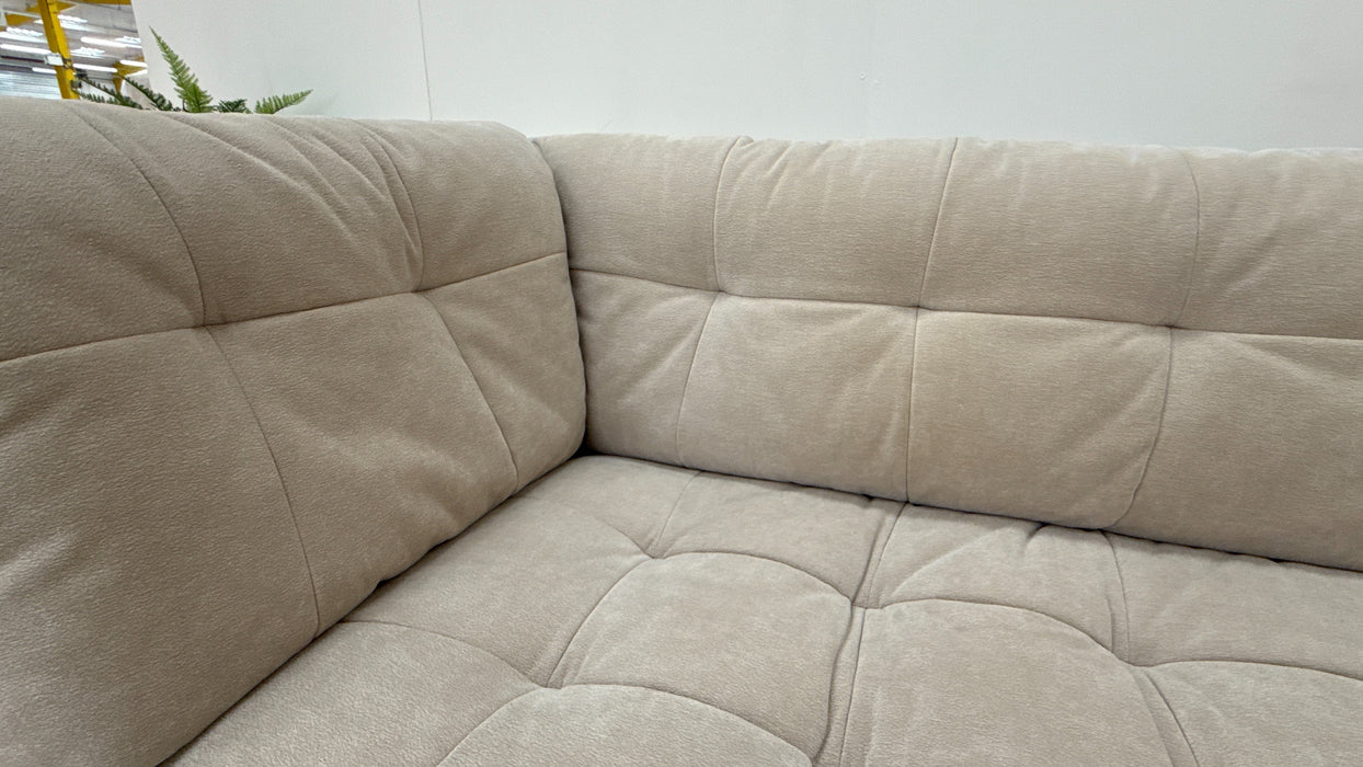 Sofology The Cocoon Fabric 2 Corner 2 in Textured Chenille Stone