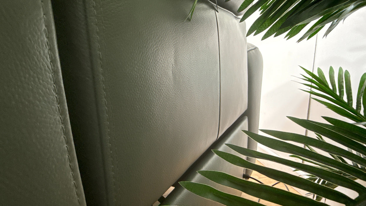 Sofology Marvella Leather 2 Seater in Trusty Sheen Granite Teal