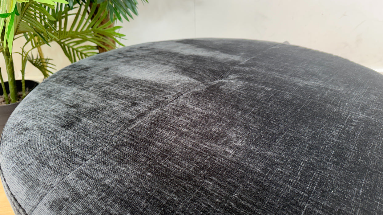 Sofology Portobello Fabric Designer Foam Footstool in Luxury Chenille Anthracite