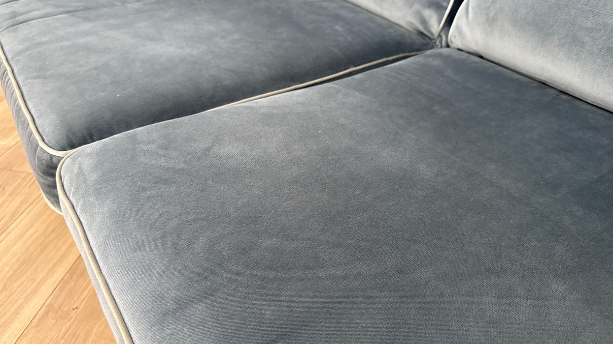 Sofology Cricket Fabric 4 Seater in Slate Velvet