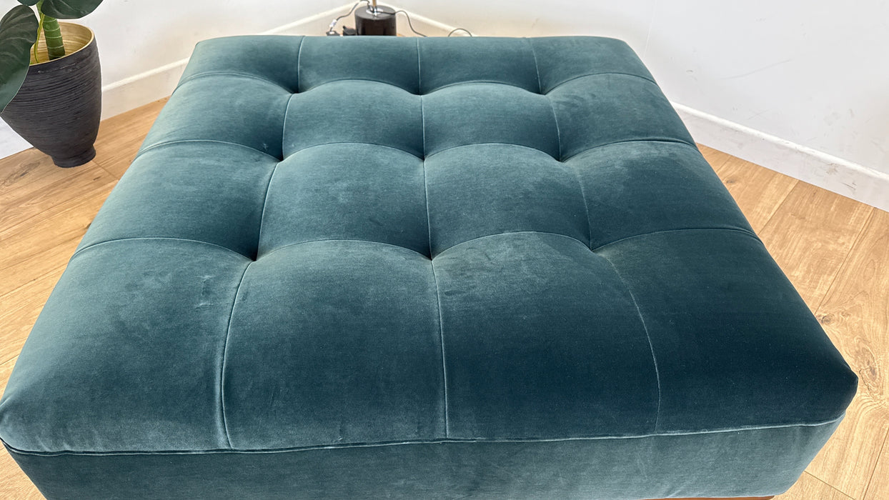 Weekend Designer Fabric Footstool  - Biba Teal