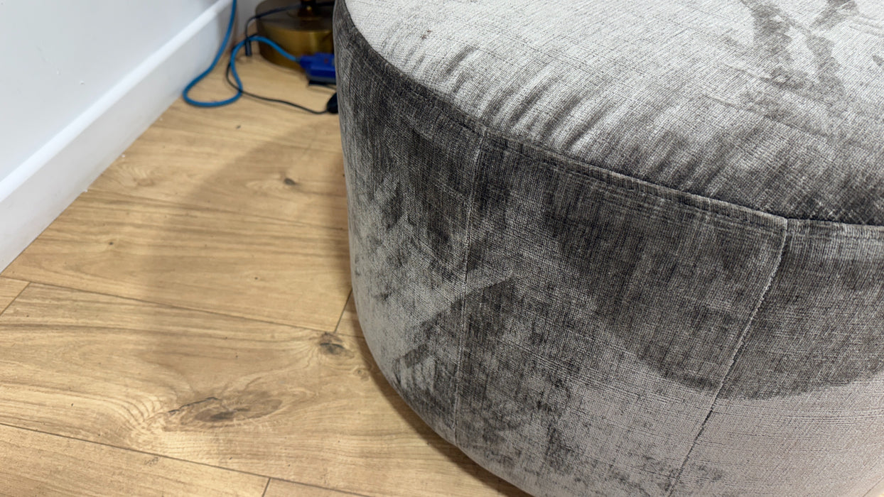 Sofology The Fitzrovia Fabric Designer Footstool in Luxury Chenille Truffle Without Trim