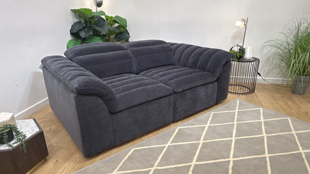 Sofology Olson Fabric 2 Seater in Relaxed Chenille Ink