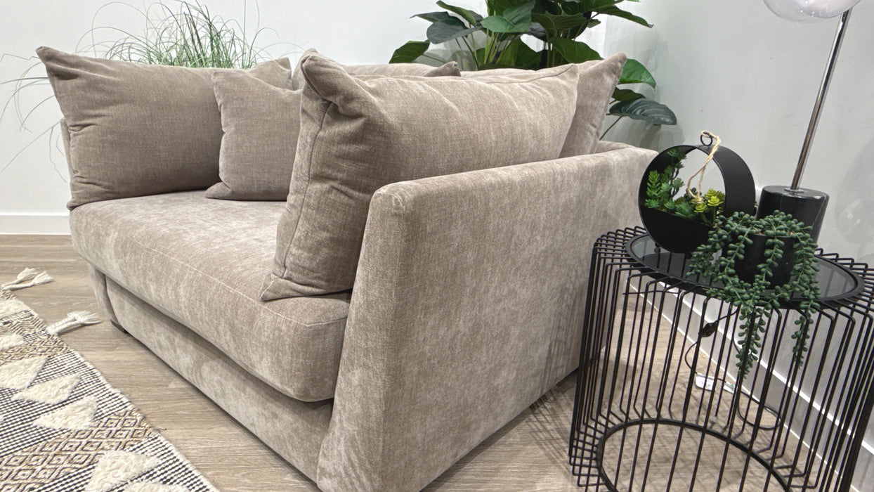 Sofology Tallulah Fabric Loveseat in Soft Chenille Wicker