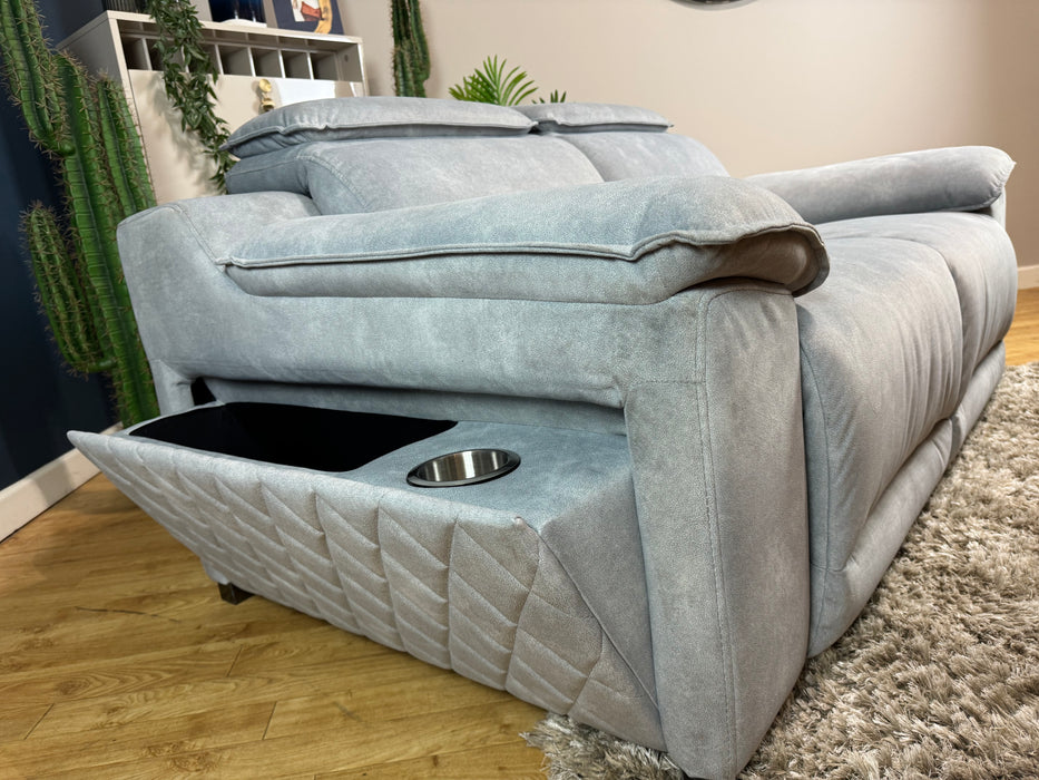 Benz Fabric 2 Seater - Lifestyle Flecked Fabric Silver (WA2)