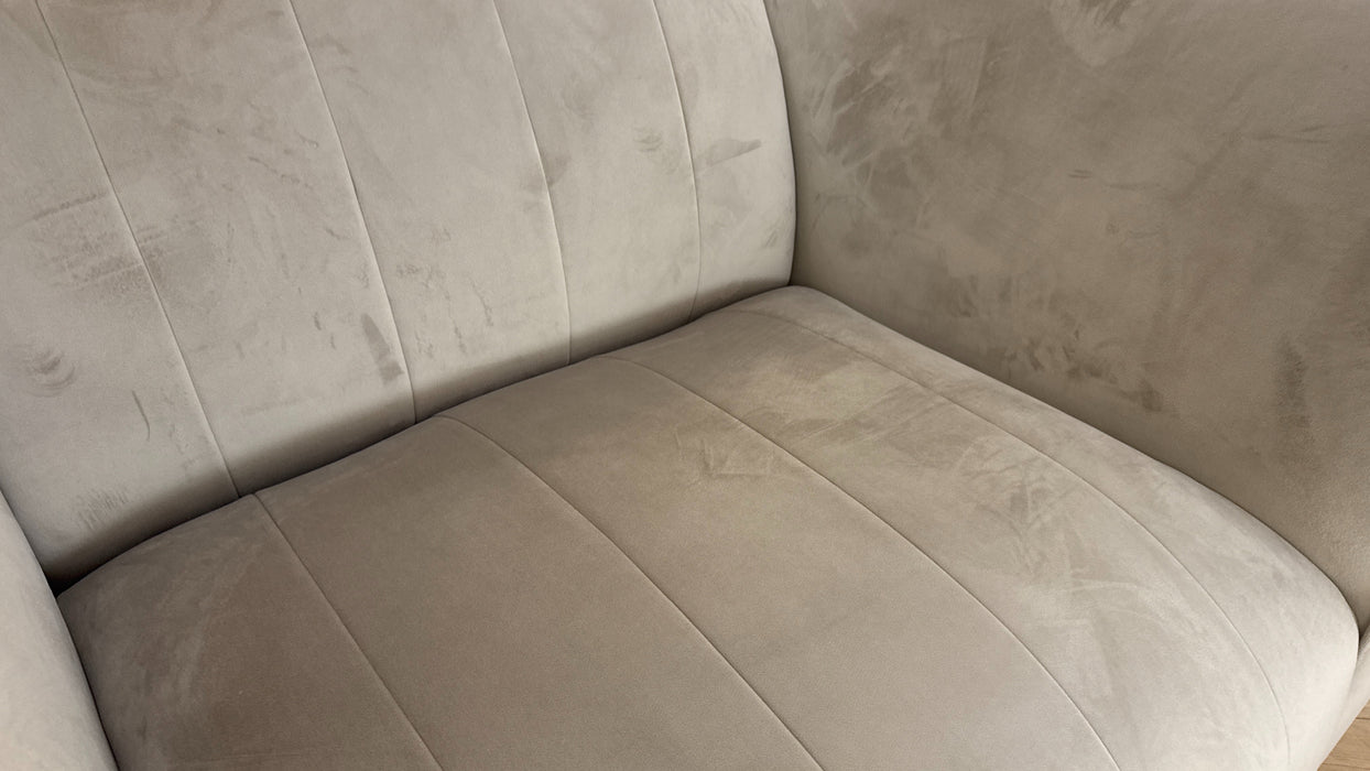 Sofology The Fitzrovia Fabric Chair in Matt Velvet Stone Without Trim