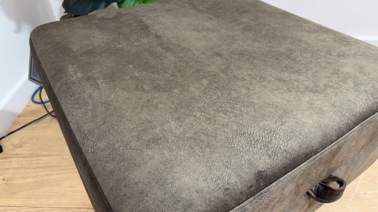 Sofology The Hackney Fabric Storage Memory Foam Footstool in Lifestyle Dapple Olive Green