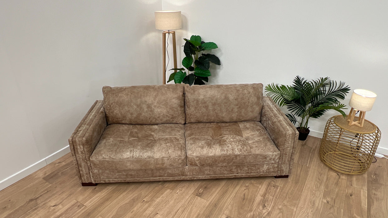 Huntsman 3 Seater - Leather Sofa - Utah Blonde