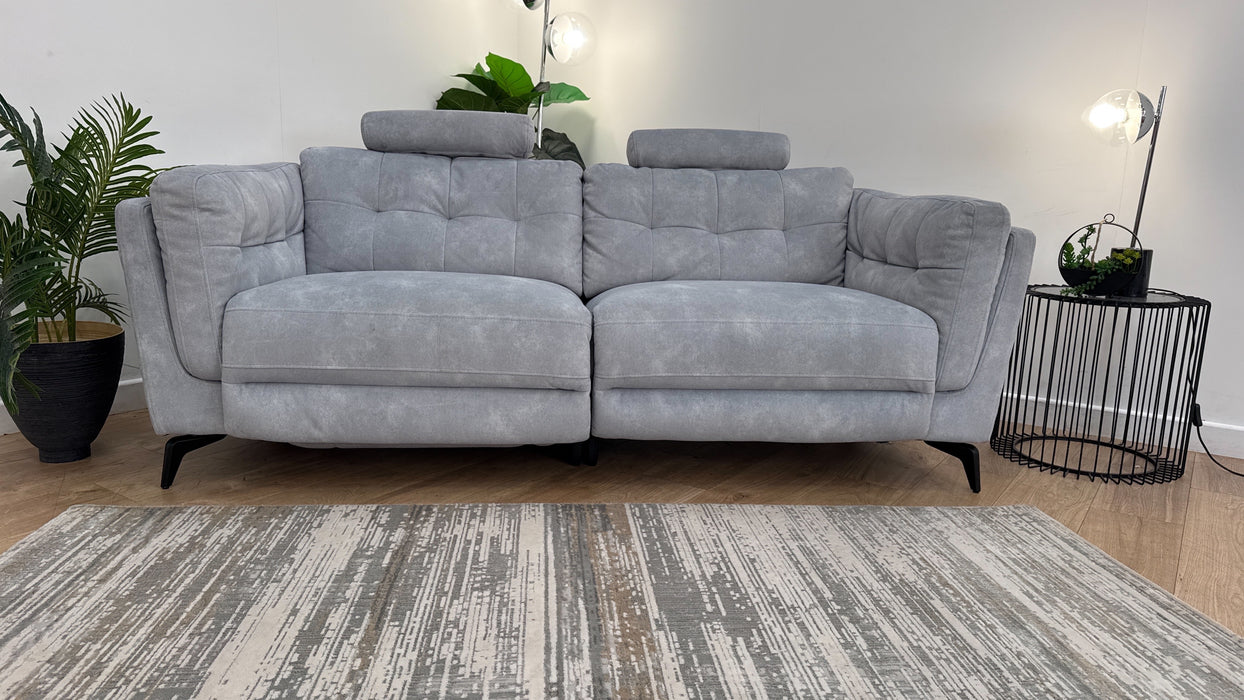 Sofology Muse Fabric Recliner 2.5 Seater in Silver