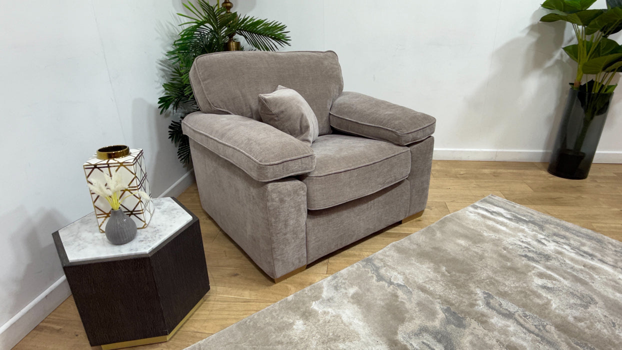 Sofology Brixton Fabric Chair in Soft Chenille Wicker