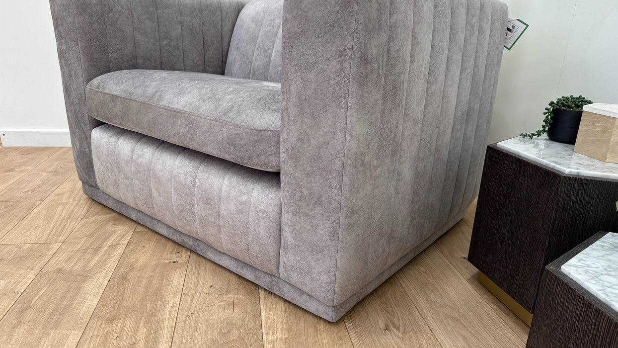 Sofology Astoria Fabric Loveseat in Lifestyle Dapple Silver