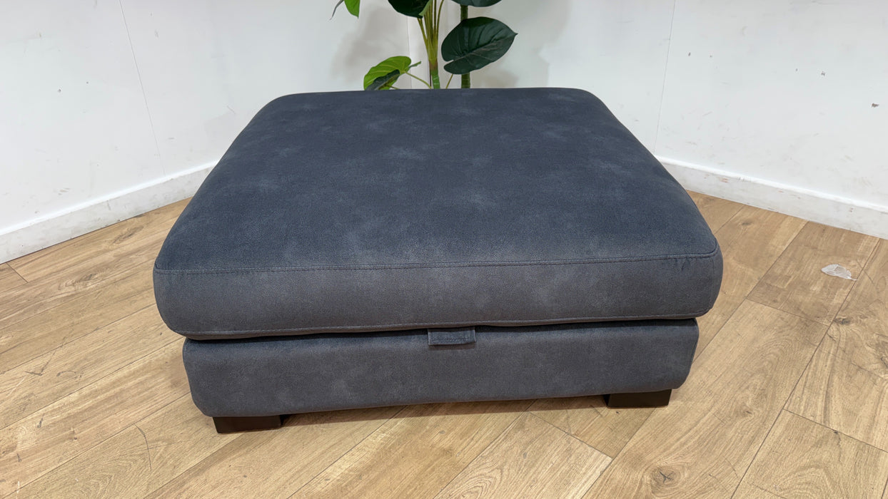 Sofology Portland Fabric Storage Footstool in Lifestyle Flecked Charcoal