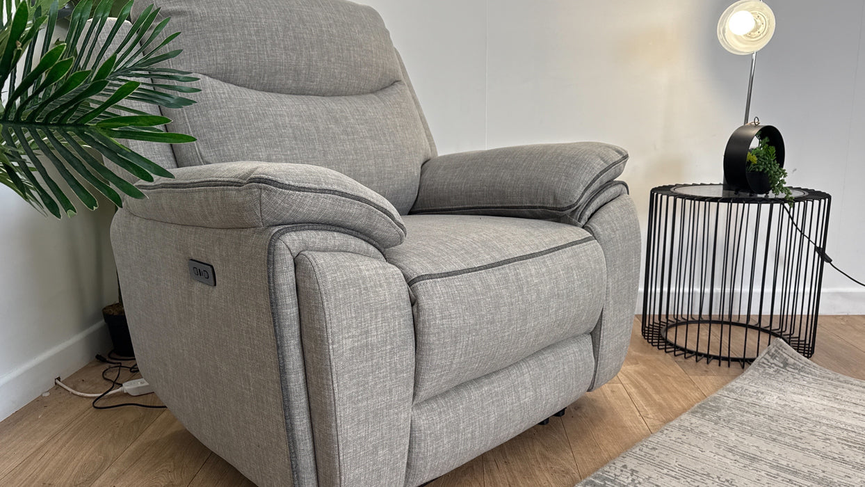DFS Trek Frabric Reclining Chair in Grey