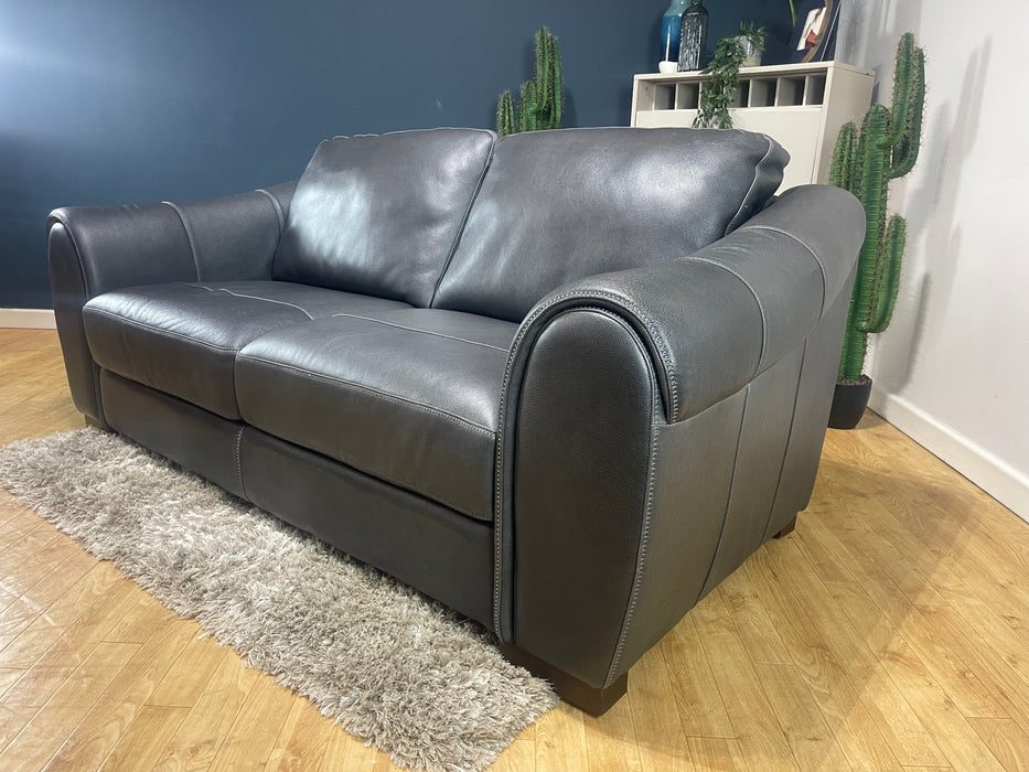 Galleria 2.5 Seater Sofa Apollo Grey Leather (WA2)