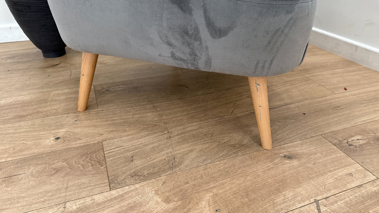 DFS Belair Accent Fabric Chair in Velvet Grey